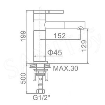 Смеситель для умывальника Ledeme L1152