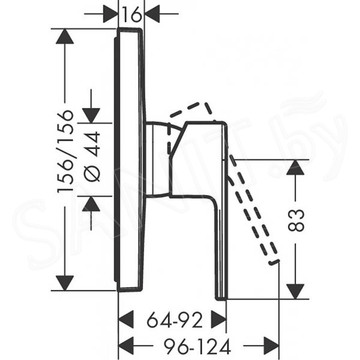 Смеситель встраиваемый Hansgrohe Vernis Shape 71668670 / 71668000 (1 функция)