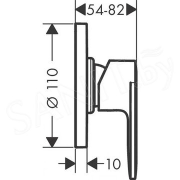 Смеситель встраиваемый Hansgrohe Vernis Blend 71649670 / 71649000 (1 функция)