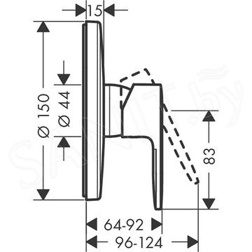 Смеситель встраиваемый Hansgrohe Vernis Blend 71667670 / 71667000 (1 функция)