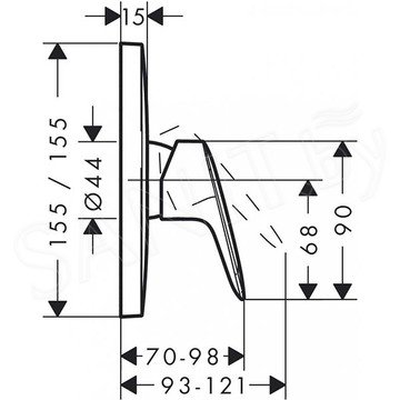 Смеситель встраиваемый Hansgrohe Logis 71605000 (1 функция)