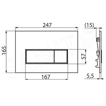 Комплект инсталляции AlcaPlast AM101 с ароматизатором, кнопкой M570 и унитазом Creavit Tetra