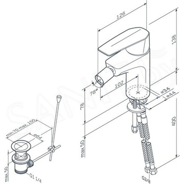 Смеситель для биде AM.PM Gem F90A83100