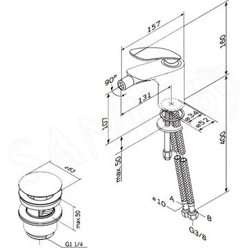 Смеситель для биде AM.PM Sensation F3083164