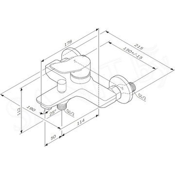 Смеситель для ванны AM.PM X-Joy F85A10000