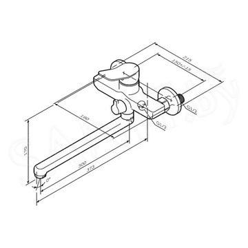 Смеситель для ванны AM.PM X-Joy F85A90000