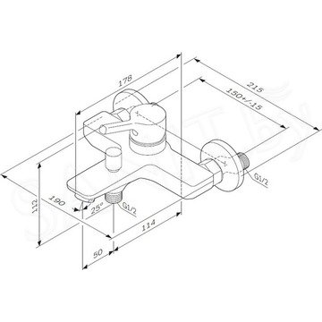 Смеситель для ванны AM.PM X-Joy S F85B10000