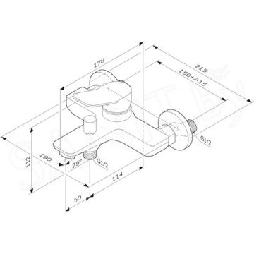 Смеситель для ванны AM.PM X-Joy F85A10022