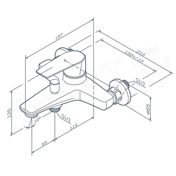 Смеситель для ванны AM.PM Gem F90A10000