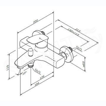 Смеситель для ванны AM.PM Spirit V2.1 F71A10000