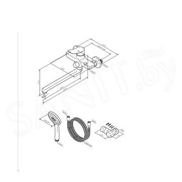 Смеситель для ванны AM.PM X-Joy F85A95000