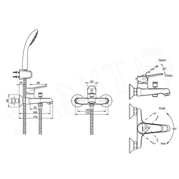 Смеситель для ванны Bravat Eco-K F6111147C-B