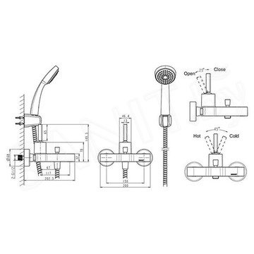 Смеситель для ванны Bravat Spring F679113C-B