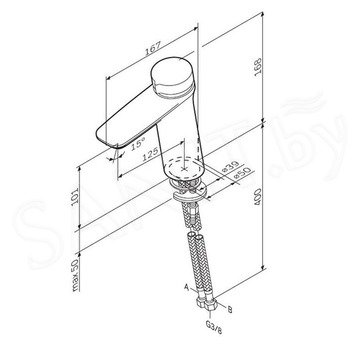 Смеситель для умывальника AM.PM Inspire V2.0 F50A02500