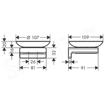 Мыльница Hansgrohe AddStoris 41746670 / 41746000