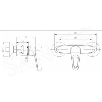 Смеситель для душа Bravat ECO-D F993158C-01