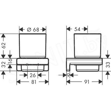 Стакан Hansgrohe AddStoris 41749670 / 41749000