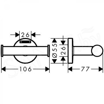 Крючок Hansgrohe Logis Universal 41725000 двойной