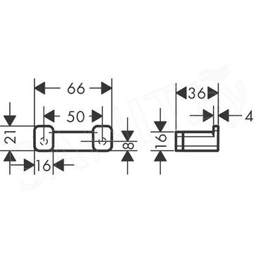 Планка с крючками Hansgrohe AddStoris 41755670 / 41755000