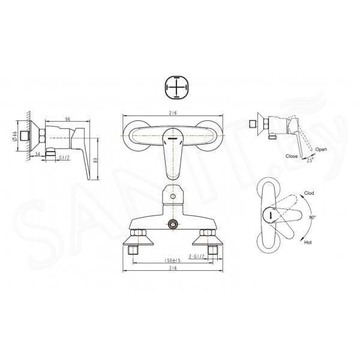 Смеситель для душа Bravat ECO-K F9111147C-01