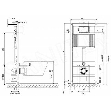 Инсталляция для унитаза Cersanit Aqua Prime P 50Z