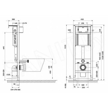 Инсталляция для унитаза Cersanit Aqua Smart M 40