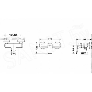 Смеситель для душа Bravat Real F9121179CP-01