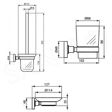 Набор аксессуаров для ванной комнаты Ideal Standard IOM A9245XG