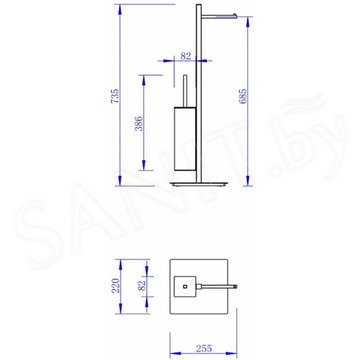 Многофункциональная стойка для туалета Vivi Felice F 0312 / 0312 B