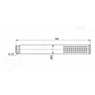 Душевая лейка Ideal Standard Idealrain Black BC774XG