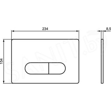 Кнопка для инсталляции Ideal Standard ProSys Oleas SmartFlush M1