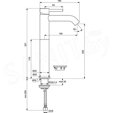 Смеситель для умывальника Ideal Standard Ceraline Black BC269XG