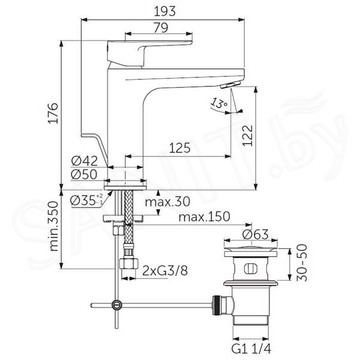 Смеситель для умывальника Ideal Standard Cerafine O Black BC699XG