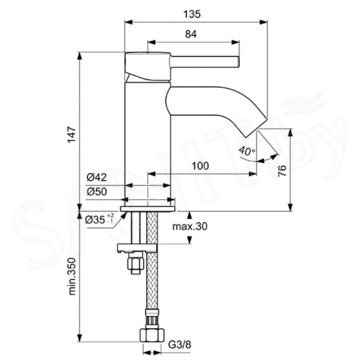 Смеситель для умывальника Ideal Standard Cerafine Black BC268XG