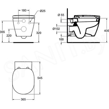 Подвесной унитаз Ideal Standard Connect E803501