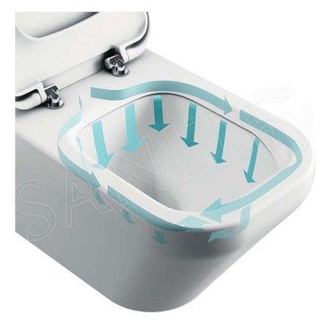 Подвесной унитаз Ideal Standard Strada II AquaBlade T359601 безободковый с крышкой SoftClose T360101