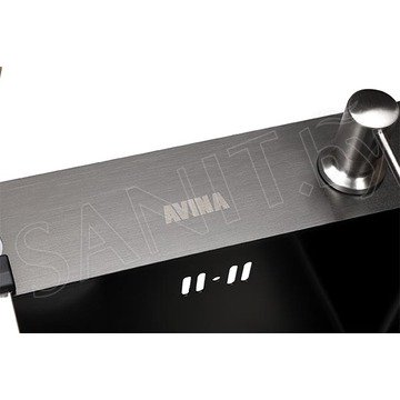 Кухонная мойка Avina HM5045 PVD (графит) с коландером и дозатором