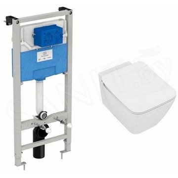 Комплект инсталляции Ideal Standard Prosys Frame 120 M с подвесным унитазом Strada II AquaBlade и крышкой SoftClose