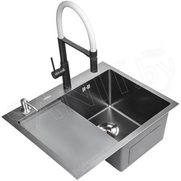 Кухонная мойка Avina HM5848 PVD (графит) с коландером и дозатором