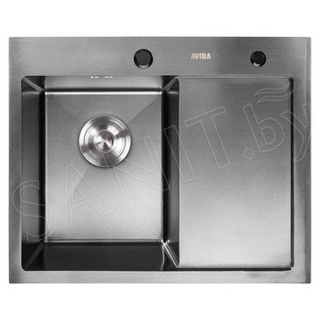 Кухонная мойка Avina HM5848 PVD (графит) с коландером и дозатором
