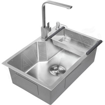 Кухонная мойка Avina HM6548 S с коландером и дозатором