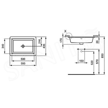 Умывальник Ideal Standard Strada K077901