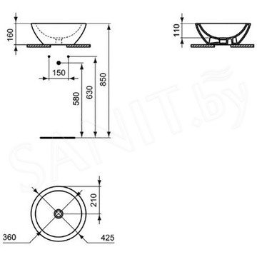 Умывальник Ideal Standard Strada K078301