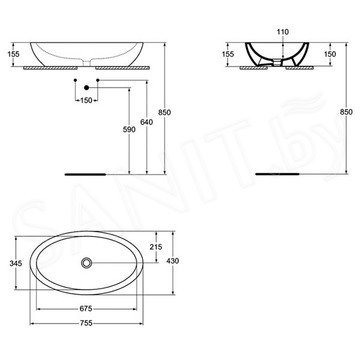 Умывальник Ideal Standard Strada K078501