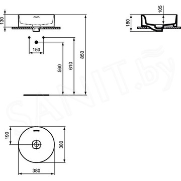 Умывальник Ideal Standard Strada II Round Vessel T292901