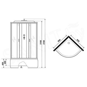 Душевая кабина Niagara NG-2508-14 / NG-2509-14