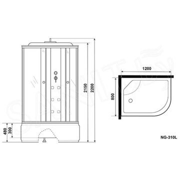 Душевая кабина Niagara NG-310-01 L / R