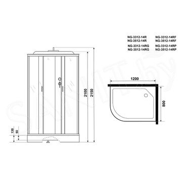 Душевая кабина Niagara NG-3312-14 L / R