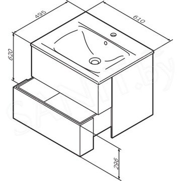 Тумба под умывальник AM.PM Spirit 2.0 60 / 80 / 100 подвесная