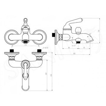 Смеситель для ванны Vivi Felice 0540 Cromo